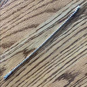 Sterling silver faceted bead bracelet